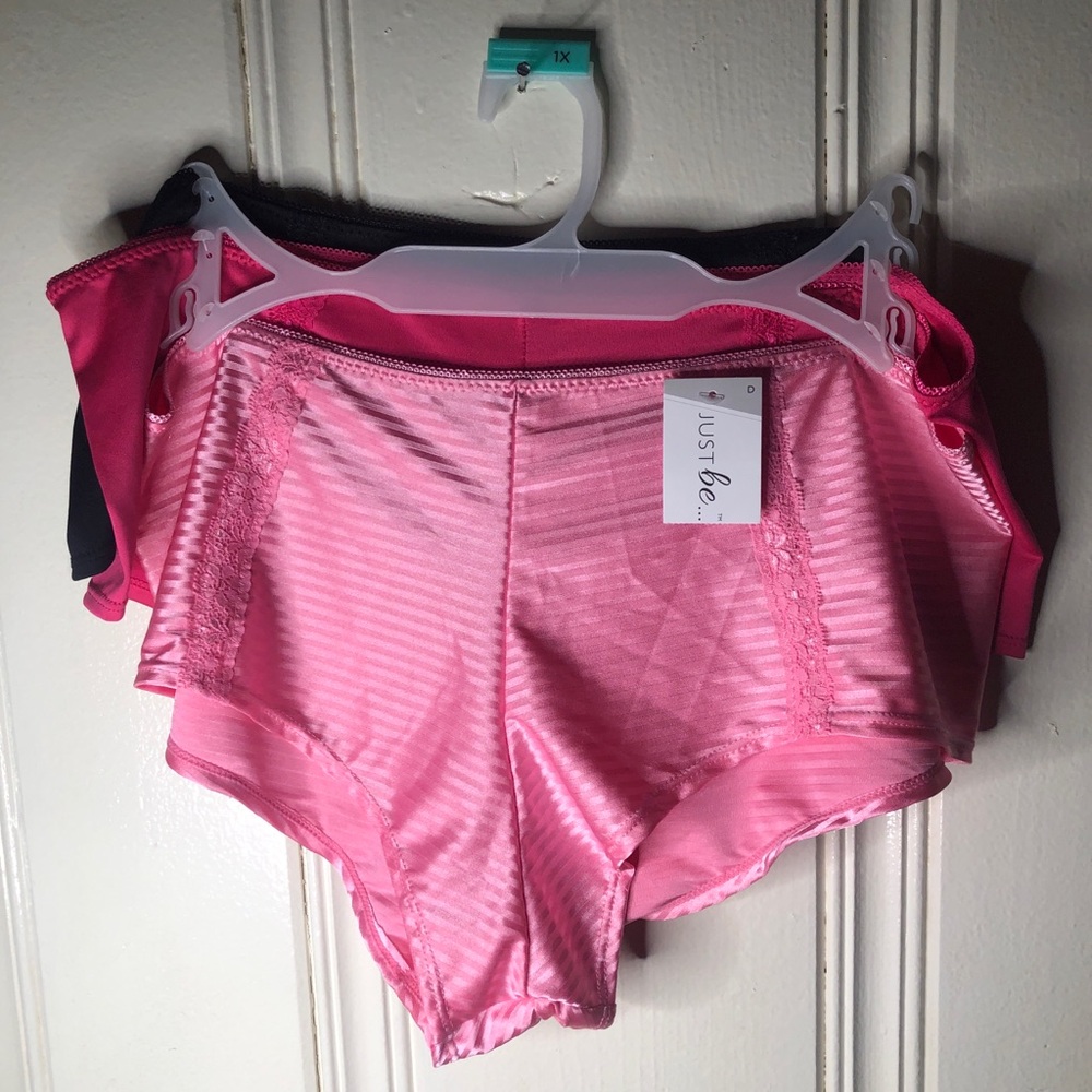 Just be 3pk women’s satin striped boy shorts/underwear